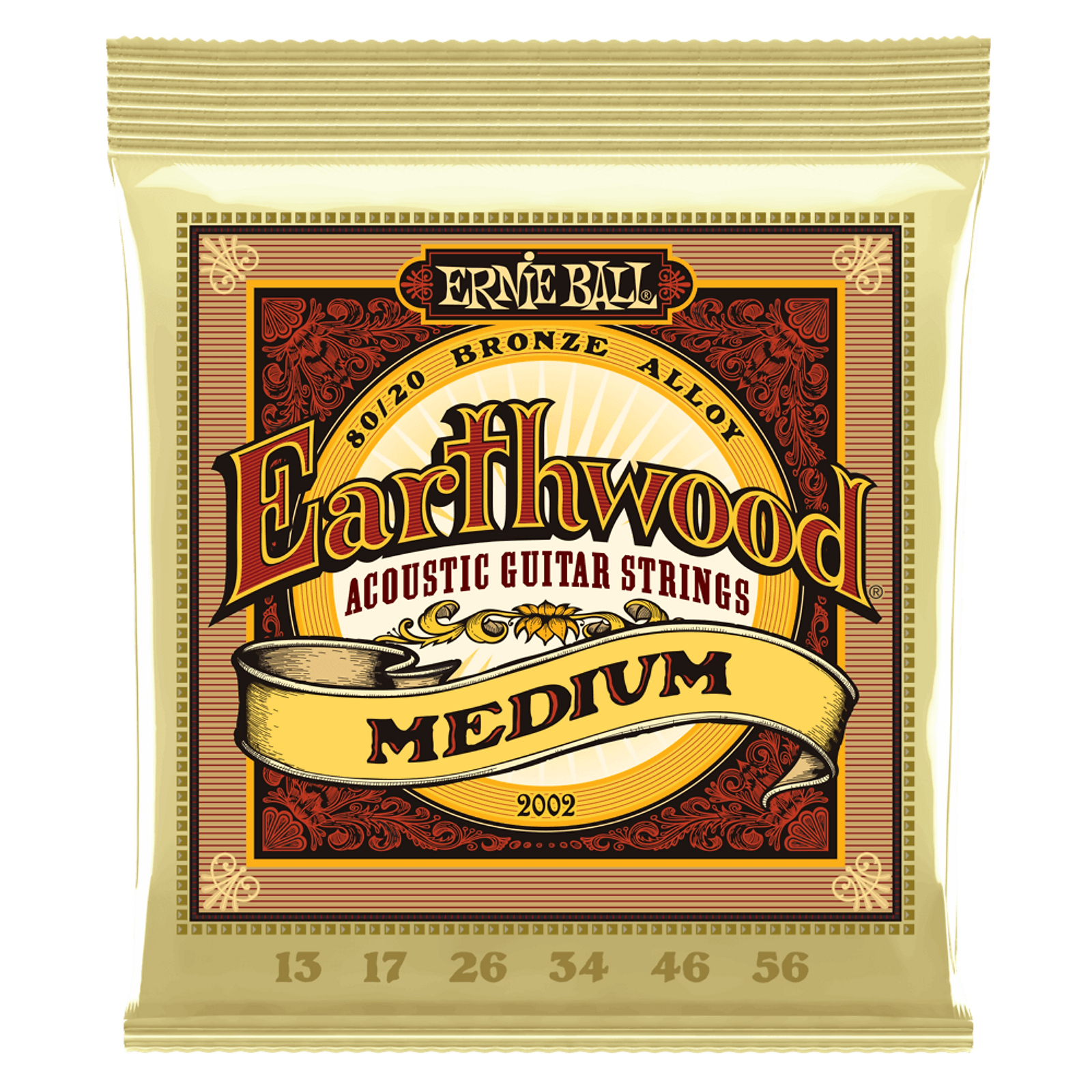 Ernie Ball Earthwood Medium Acoustic Guitar Strings (13-56)